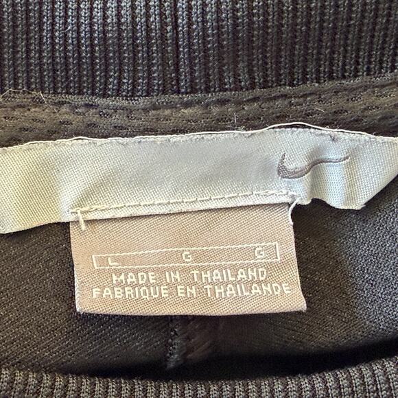 Nike Athletics Pull Over Shirt Mens Size Large Black Long Sleeve Crew Neck Logo - Picture 8 of 10